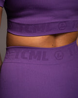 TCML Ribbed Quarter-Sleeve Crop Top
